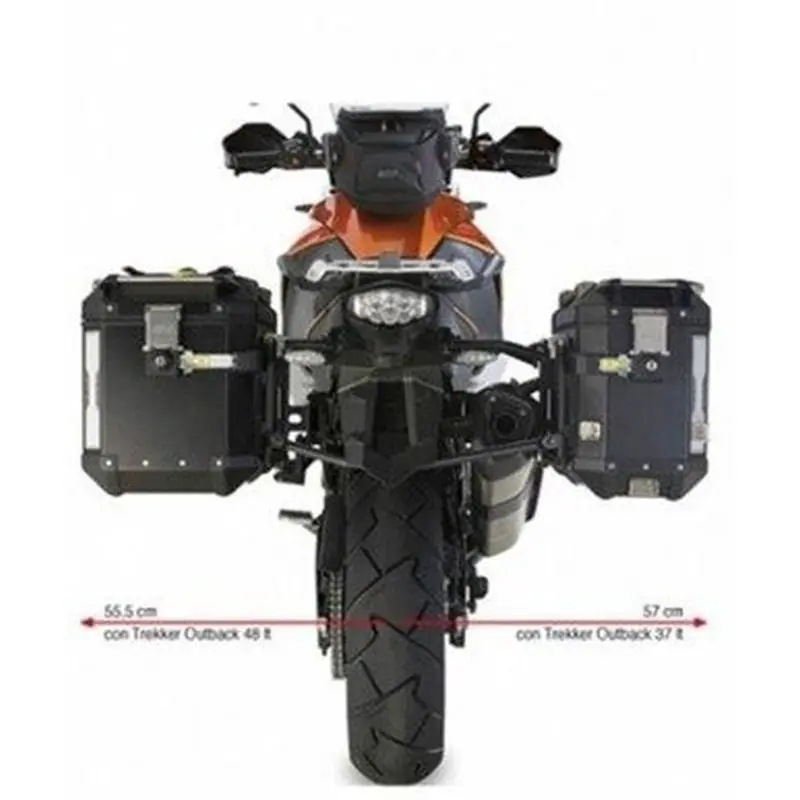Akční Nabídka KAPPA boční nosič kufru MONOKEY CAM SIDE KTM 1190 ADVENTURE / R 13-16, 1050 ADVENTURE 15-16, 1090 ADVENTURE 17-19, 1290 SUPER ADVENTURE 15-16, 1290 SUPER ADVENTURE R/S 17-20, T (17) - pod kufry KFR KFORCE a KVG KVOYAGER ALU