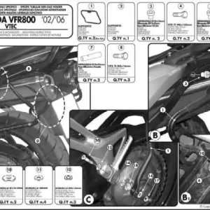 KAPPA boční nosič kufru MONOKEY SIDE HONDA VFR 800 02-11 - pouze pod kufry K33N KROAD Exkluzivní