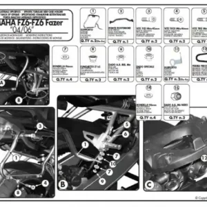 KAPPA boční nosič kufru MONOKEY SIDE YAMAHA FZ6 / FAZER (04-06) - pouze pod kufry K33N KROAD Ihned K Objednání