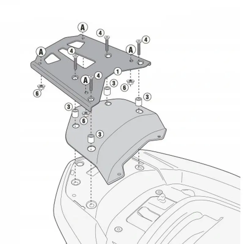 KAPPA zadní nosič kufru HONDA FORZA 300 ABS (13-17) ( s plotnou MONOKEY ) Aktuální