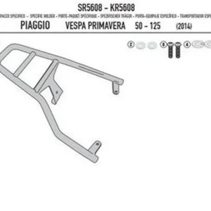 Cenově Výhodný KAPPA zadní nosič kufru PIAGGIO VESPA PRIMAVERA 50-125-150 (14-25), VESPA SPRINT 50-125-150 (14-25) ( bez plotny )