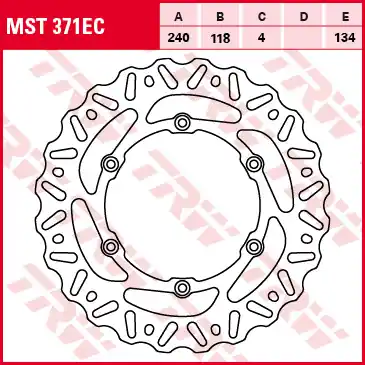 Cenová Bomba TRW ZF brzdový kotouč zadní SUZUKI RM 125/250 99-10, DRZ 400 SM 05-08, (240X118X4mm)