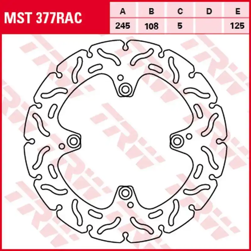 Bezpečná Platba TRW ZF brzdový kotouč zadní DUCATI HYPERMOTARD 796 10-12, MONSTER 800 05-07, 848 EVO 10-13, MONSTER 996 04-06, MONSTER 1000 06-08, MULTIstrada DS 1000 03-06, HYPERMOTARD 1100 05-12, MULTIstrada 1100 07-09 (245X108X5mm) WAVE