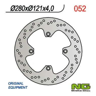 NG přední brzdový kotouč SUZUKI DR 650 90-95, DR 750 BIG 88-90 (280X121X4) (4X10,5mm) Top Prodej