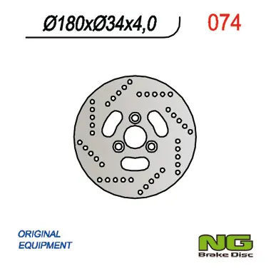 NG přední brzdový kotouč SUZUKI skútr 50 (180X34X4) (3X10,5mm) KATANA 50 97-03, ADRESS 50 95-02 Nízká Cena