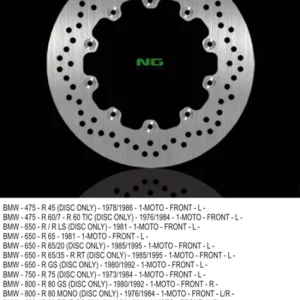 Nejprodávanější NG přední brzdový kotouč BMW R45/60/65/75/80/90/100 (260X144X5) 10 otvorů průměr 5