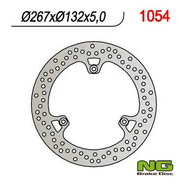 NG brzdový kotouč zadní YAMAHA YP 400 MAjeY 04-13, XMAX 400 13-16, GRAND MAjeY 250 04-05 (267X132X5) (3X8,5mm) Akční Nabídka