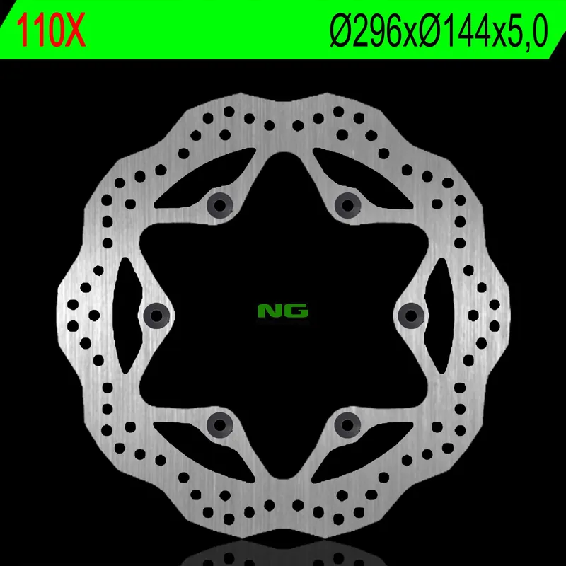 NG přední brzdový kotouč HONDA CBF 500/600, CB 750 92-93, CBR 1000F 87-92, ST 1100, VT 1300 (zadní) (296X144X5,mm) (6X10,5mm) WAVE Výprodej