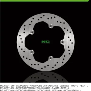 NG brzdový kotouč zadní PEUGEOT 250/400/500 (240X126X60) (5X6,5mm) Výhodná Nabídka