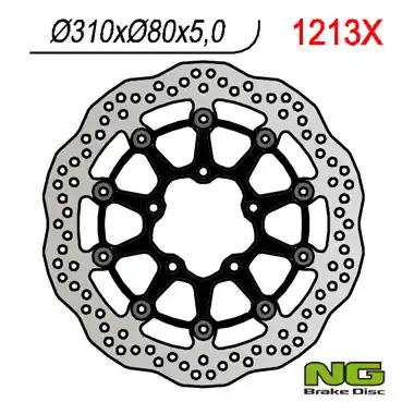 NG přední brzdový kotouč KAWASAKI ZX6R 636 13-16, Z800 12-16, ZX10R 08-15, Z1000 15-16, ZZR1400 06-16, GTR1400 07-16, ZX14 07-15 (310X80X5) WAVE plovoucí Cenový Hit