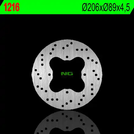 Super Cena NG brzdový kotouč zadní POLARIS 325/330/500 02-06 (206X89X4,5) (4X8,5mm)
