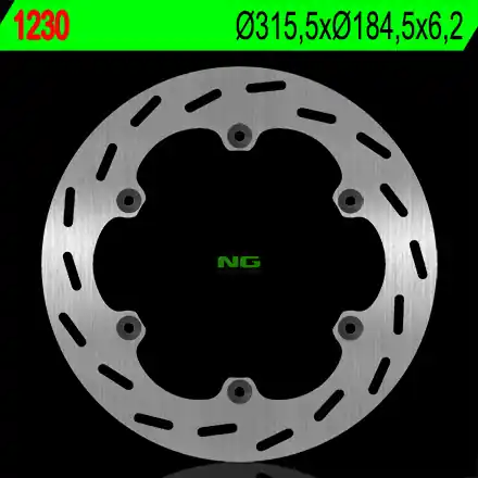 Nová Kolekce NG brzdový kotouč zadní HONDA ST 1100 PANEUROPEAN 91-01, ST 1300 02-15, CTX 1300 15, GL 1500 SE 90-98 (315,5X184,5X6,2) (6X10,5mm)