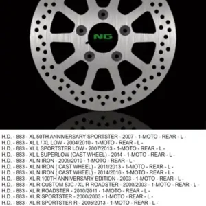 Akční Cena NG brzdový kotouč zadní HARLEY DAVIDSON 883/1200 (260X56,3X6) (5X10,5mm)