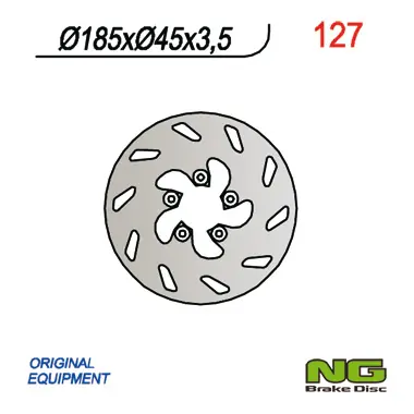 NG brzdový kotouč zadní KTM EXC 50 99-00 (185X45X3,5) Kup Teď