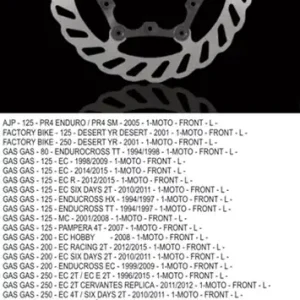 NG přední brzdový kotouč GAS GAS 125/200/250/300/400/450/515 (plovoucí) (260X108X3,5) (6X6,5mm) WAVE Nejprodávanější