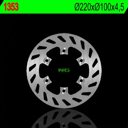 NG brzdový kotouč zadní KAWASAKI KDX 125 90-99, KDX 250 91-93, KDX 220 94-96 (220X100X4,5) (6X10,5) Objednat Nyní