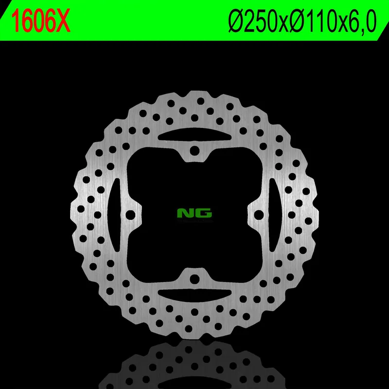 Oblíbený NG brzdový kotouč zadní KAWASAKI KLZ 1000 VERSYS 16-22 s 1000 15-22, s 1000SX ZZR 1400 06-22 (250X110X6,0mm) (4X10,5mm) WAVE