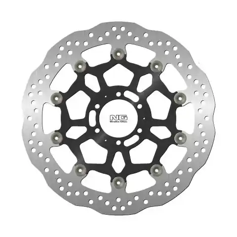 NG přední brzdový kotouč APRILIA DROSODURO/SHIVER 900 17-20, DUCATI ST4 03, MOTO GUZZI V7 17-20 (320X64X5mm) (6X8,5mm) WAVE plovoucí (prostředek hliníkový) Zlevněný