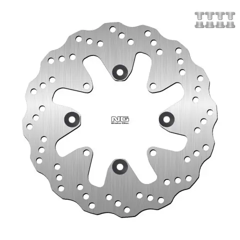 NG brzdový kotouč zadní KAWASAKI VERSYS 650 15-16 (250X100X4,5mm) (4X10,5mm) WAVE Ruční Výroba