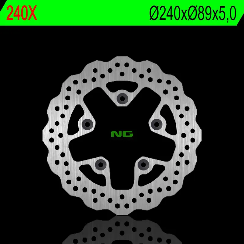 Garance Vrácení Peněz NG brzdový kotouč zadní SUZUKI GSXR1300 99-07, GSXF, GSF 600/650/1200, SV 65099-02, KYMCO 125/200/300 08-17 (240X89X5,0mm) (5X10,5mm) WAVE