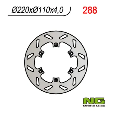 NG brzdový kotouč zadní APRILIA RS 125`92-96, RX 125`89-00, PEGASO 125`89-99, VOR 400-530`98-02 (220X110X4) Levný
