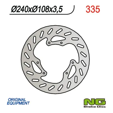 Oblíbený NG přední brzdový kotouč DERBI 50 SENDA R/R-RACER/X-tremE/X-RACE 00-09 (240X108X3,5)