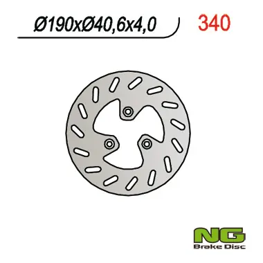 Ruční Výroba NG přední brzdový kotouč PGO 50/110/125/150 (190X40,6X4)