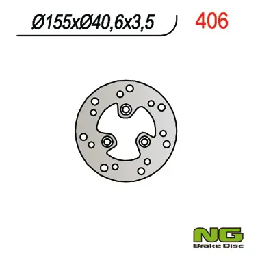 NG přední brzdový kotouč skútr APRILIA/MBK/PIAGGIO/YAMAHA (155X40,6X3,8) Levný