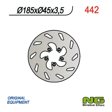 NG brzdový kotouč zadní BETA 50 (185X45X3,5) Must-Have