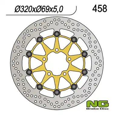 NG přední brzdový kotouč SUZUKI GSXR600/750 97-03, GSXR1000 00-04, TL1000, GSXR1300 HAYABUSA 99-07 (320X69X5) plovoucí Záruka V Ceně