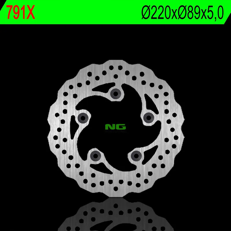 NG brzdový kotouč zadní SUZUKI GSXR 600 97-18, GSXR 750 96-17, GSXR 1000 09-16, SV 650 03-15, SV 100 03-08, TL 1000R/S (5X10,5mm) (220X89X5) WAVE Akční Nabídka