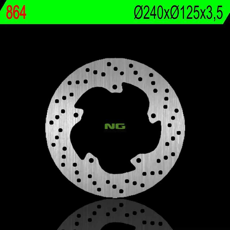 Horká Nabídka NG brzdový kotouč zadní DERBI 125 GP 1 05-07, 250 05-06 (240X125X3,5mm) (5X6,5mm)