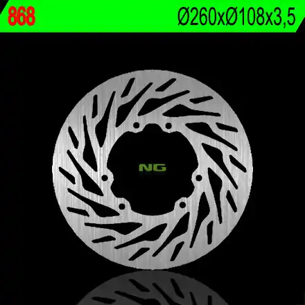 NG přední brzdový kotouč APRILIA RX 50 06-11, DERBI SENDA 50 06-11 (260X108X3,5) (6X6,5mm) Doprava Zdarma