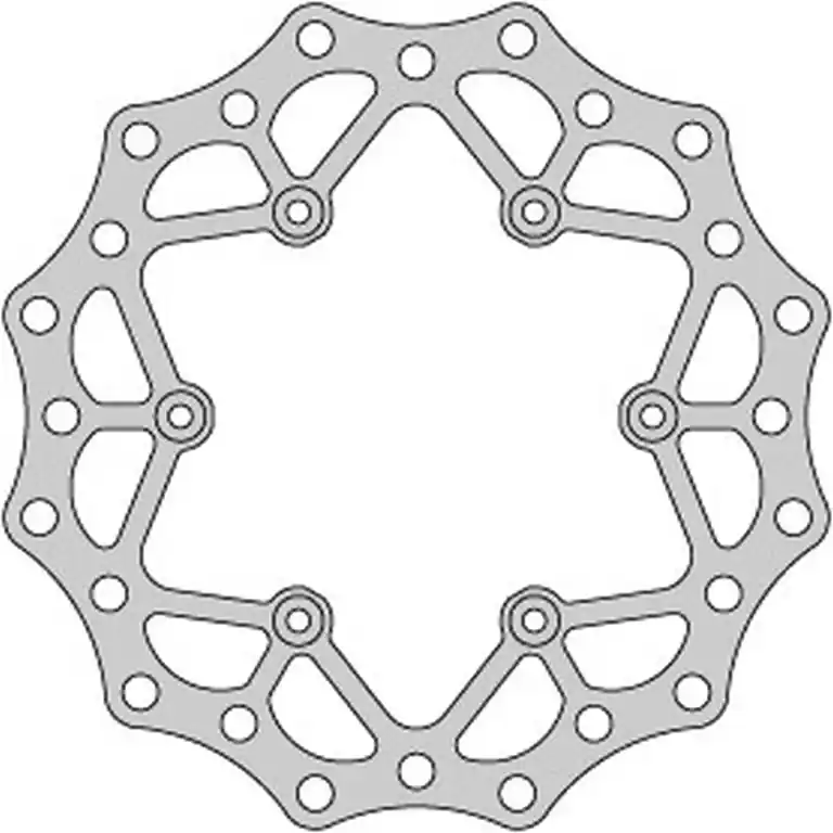 Levný DELTA BRAKING brzdový kotouč zadní YAMAHA YZ/WR 125 98-01, YZ/WR 250 98-01, YZF/WRF 400/426 99-01, WAVE ULTRA LIGHT (240X115X4mm) (6X6,5mm) (NG372X)