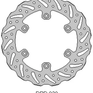 DELTA BRAKING brzdový kotouč zadní YAMAHA YZ/WR 125 98-01, YZ/WR 250 98-01, YZF/WRF 400/426 99-01, WAVE (240X115X4mm) (6X6,5mm) (NG372X) Doprava Zdarma