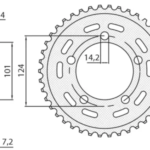 SUNSTAR rozeta 4508 42 KTM 950/990/1190 RC8 /DUKE/ SUPERMOTO (JTR898.42) (řetěz 525) (450842JT) Bezpečná Platba