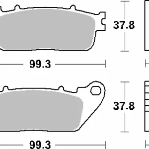 Nízká Cena SBS brzdové destičky KH488 STREET STANDART keramické barva černá HONDA VFR800/1200, CB1000 zadní