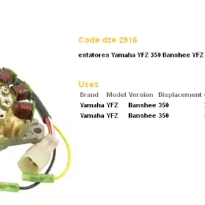 Výprodej DZE stator (vinutí) alternátoru YAMAHA YFZ 350 BANSHEE 95-06 (3GG-85510-01-00; 3GG-85510-00-00) (ESG870)