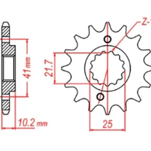Cenová Bomba MTX PARTS řetězové kolo přední 345 15 HONDA NX 650, FX 650, YAMAHA XT 660, FMX (JTF308.15) (řetěz 520)
