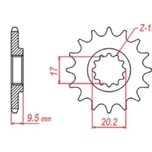 Nejlepší Volba MTX PARTS řetězové kolo přední 7005 14 KTM SX 65 98-18 (JTF1906.14) (řetěz 420)