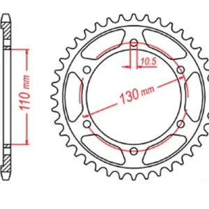 MTX PARTS rozeta 241 39 YAMAHA XJR 1300 04-06, MT-01 05-11 (JTR479.39) (řetěz 530) Odeslání Ihned
