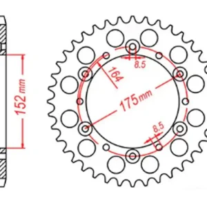 MTX PARTS rozeta 856 50 YAMAHA YZ YZF 88-98 (JTR853.50) (řetěz 520) Rychlé Dodání