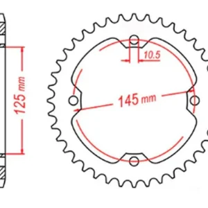 Jen Po Omezenou Doba MTX PARTS rozeta 4588 38 YAMAHA YFZ 450R 09-19, YFM 250/350/450/700 raptor (458838JT) (řetěz 520) - náhrada za JTR857.38 (JTR1857.38)
