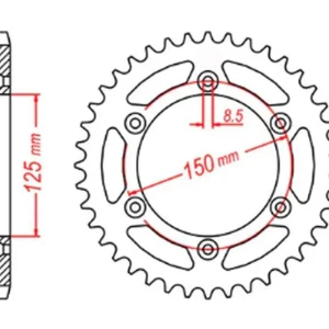 Cenová Bomba MTX PARTS rozeta 899 46 KTM SX/EXC (89946JT) (řetěz 520)
