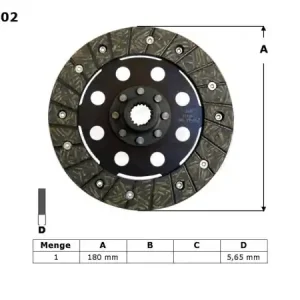 TRW ZF spojkový kotouč BMW R 850 GS / R / RT 97-99, R 1100 GS 93-99, K 100 LT / RS / RT 83-91, K 1100 LT / RS 92-98, R 1100 R / RS / RT 95-01, (EBS6605) Tovární Cena