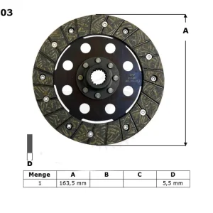TRW ZF spojkový kotouč BMW K 75 C / RT / S 85-96, (EBS6604) Hromadná Objednávka