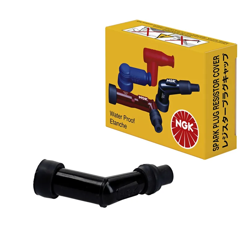 Výprodej NGK fajfka na zapalovací svíčky ebonitová ohnutá(120) (NR 8052) barva černá, HONDA,KYMCO,SUZUKI