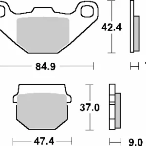 Luxusní SBS brzdové destičky KH83 STREET STANDART keramické APRILIA RS4 50 12-19, PIAGGIO VESPA NRG 50 06-16, SUZUKI AH 50/80/100 ADRESS 88-95, AN 125 06-08, UE 125/150 01-03, KEEWAY HURRICANE 50 06-16, HYOSUNG SF/SENSE 50 98-07 barva černá