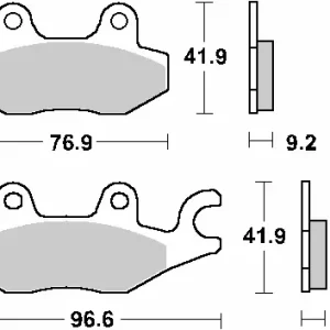 SBS brzdové destičky KH197 STREET STANDART keramické barva černá Koupit Online