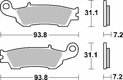 SBS brzdové destičky KH450 OFF-ROAD sintrované barva zlatá Nejprodávanější